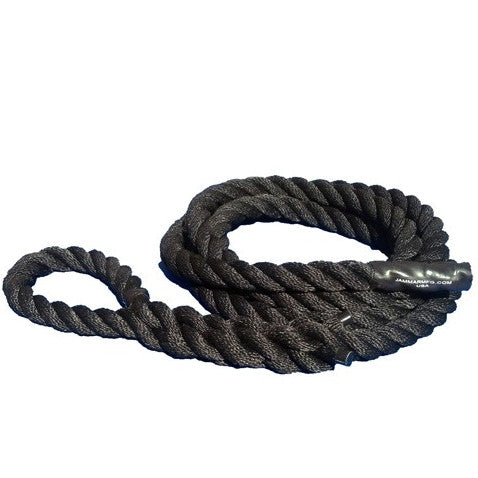 Loop Top Climbing Ropes 1 1/2 Inch / 15' / Black Poly Dacron