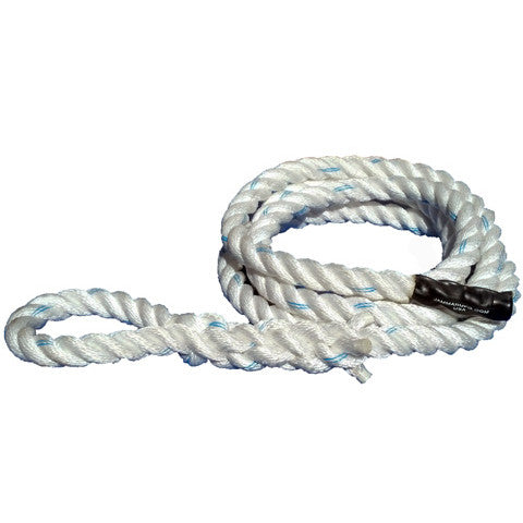 Loop Top Climbing Ropes 1 1/2 Inch / 12' / White Poly Dacron