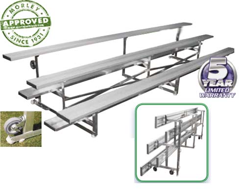 Tip-N-Roll Bleachers 7 1/2' / 2 Row