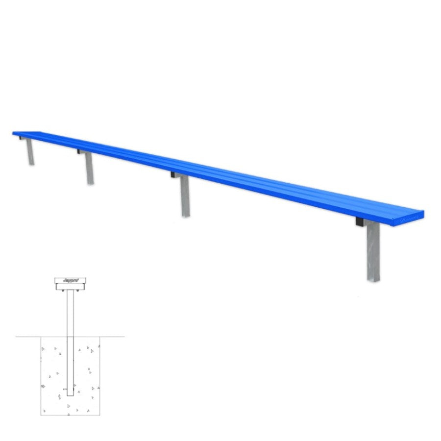 Jaypro In-Ground Powder Coated Players Bench Without Back