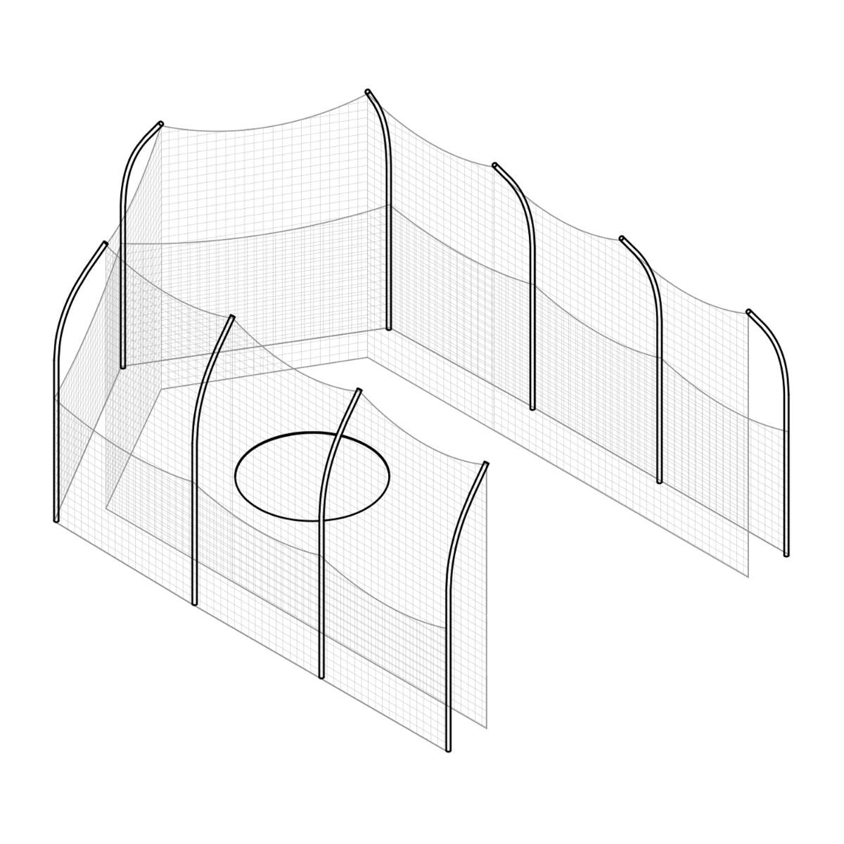 Gill High School Steel Discus Cage Package