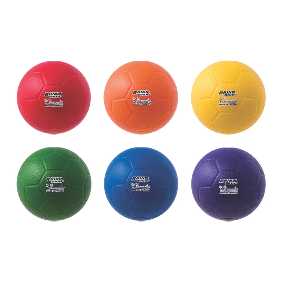 Rhino Skin Foam Size 5 Soccer Ball Rainbow Set Of 6