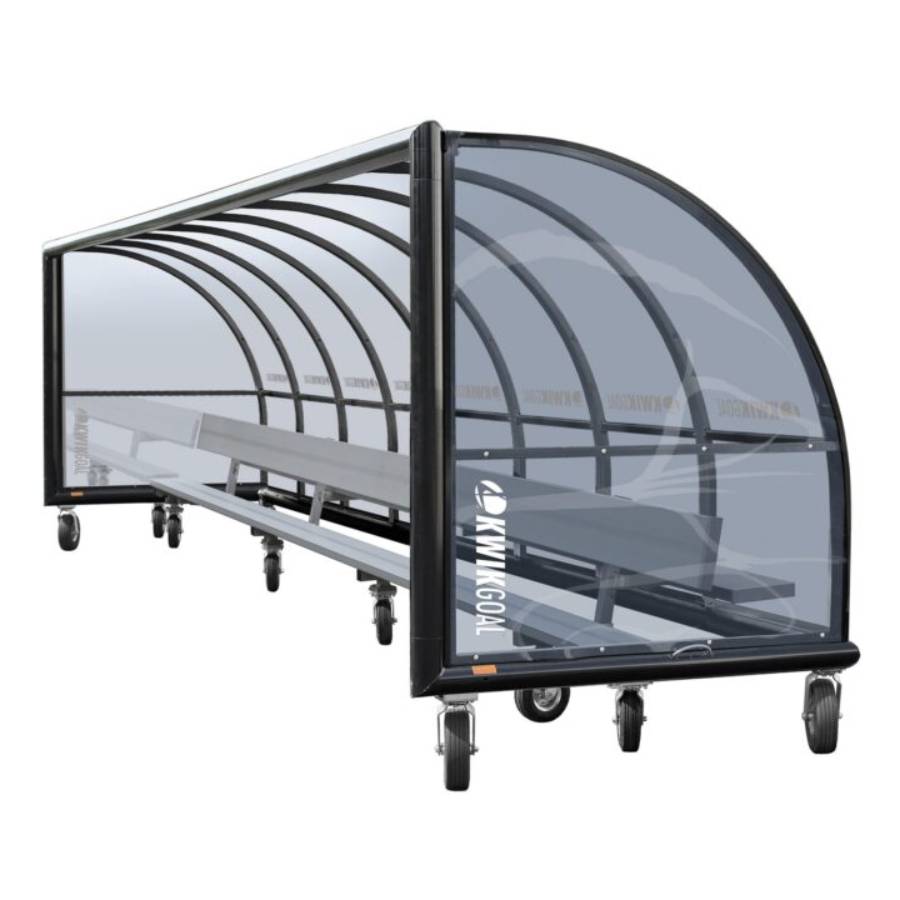 Kwik Goal Portable Bench With Back And Wheels - Custom Team Shelter