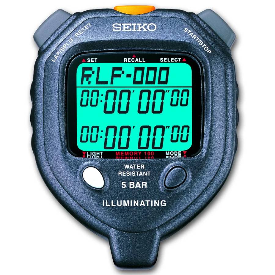 SEIKO S058 LED Light Display 100 Memory Stopwatch