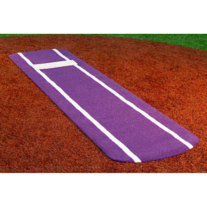 Portolite UPP1136 Ultimate Spiked Softball Practice Pitching Mat W/ Lane Stripes - 11'L x 3'W