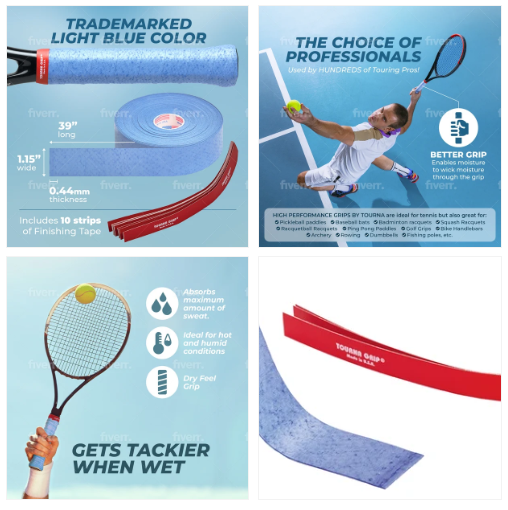 Tourna Grip XL Tennis Racket Grip (Case of 6)