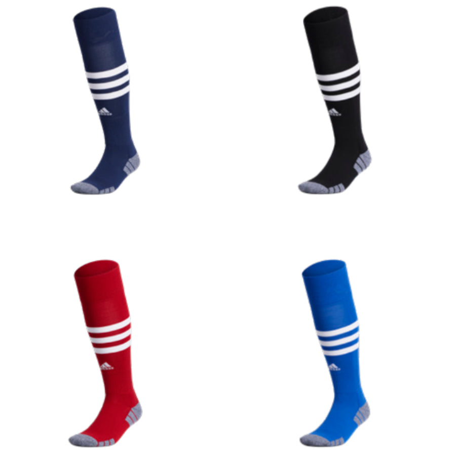 Adidas 3-Stripe Hoop Soccer OTC Sock (Pair) Small / White/Black