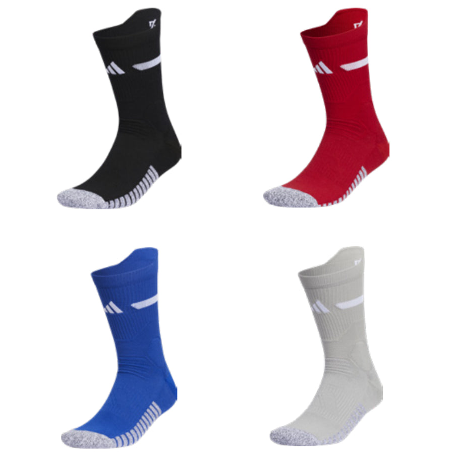 Adidas Adizero 2 Football Cushioned Crew Sock (Pair) Medium / White/Black