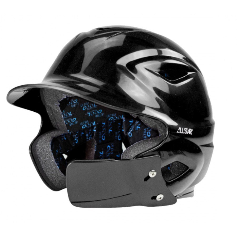 ALL-STAR BH3000-M S7 Batting Helmet W/ Attached Jawline Jaw Guard Right Handed Batter / Black