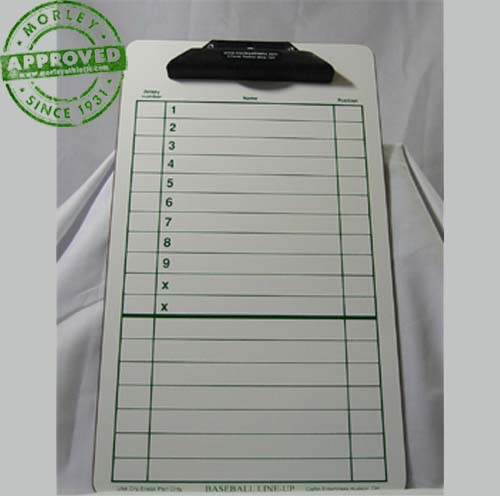 Baseball Lineup Dry Erase Coaching Board 9.5" X 15.5"