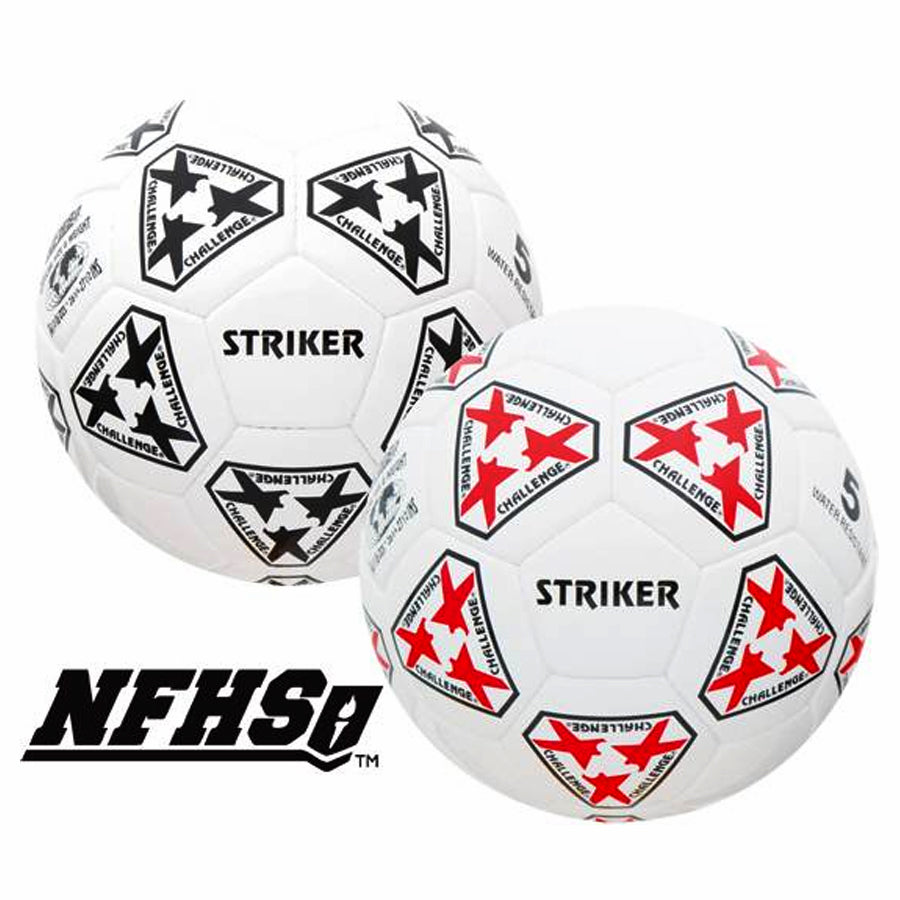 Challenge Striker Soccer Ball - Free Custom Logo White/Black / 4