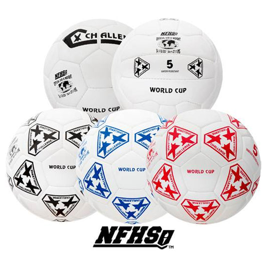 Challenge World Cup Soccer Ball - Free Custom Logo White/Black / 4 White/Black Only