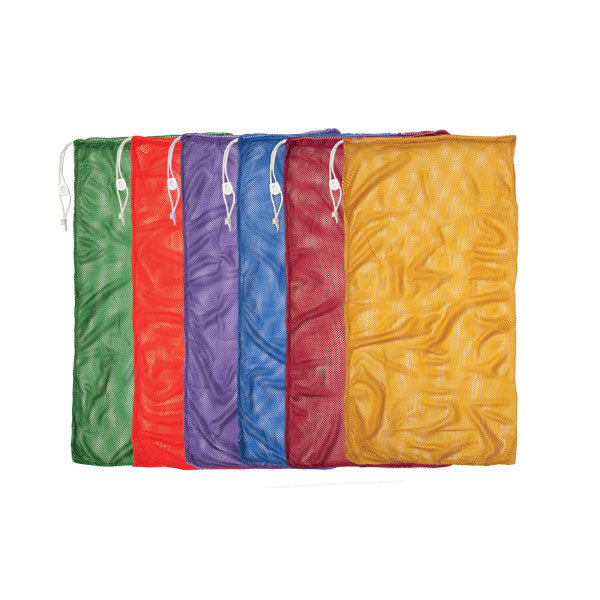 24" x 48" Heavy Duty Mesh Draw String Bags Rainbow Set of 6