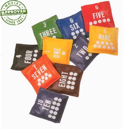 Vinyl Numbered Bean Bags Set Of 10
