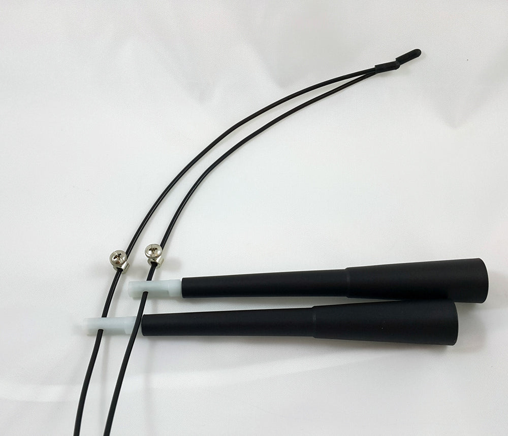 Champion Sports 3Mm Double Bearing Speed Rope Adjustable Length Black