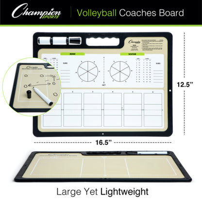 Champion Sports CBVBXL Pro Volleyball Coaches Board