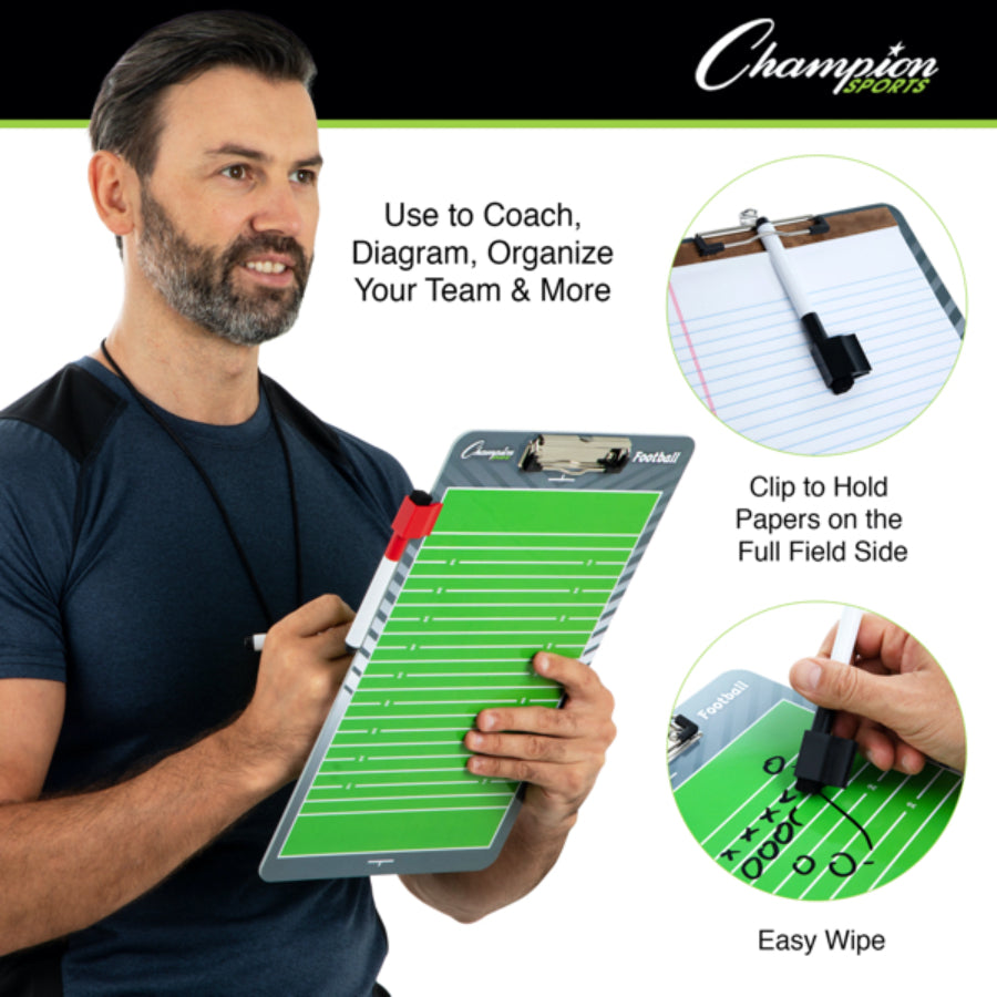 Champion Sports FLBOARD Football Coaches Board