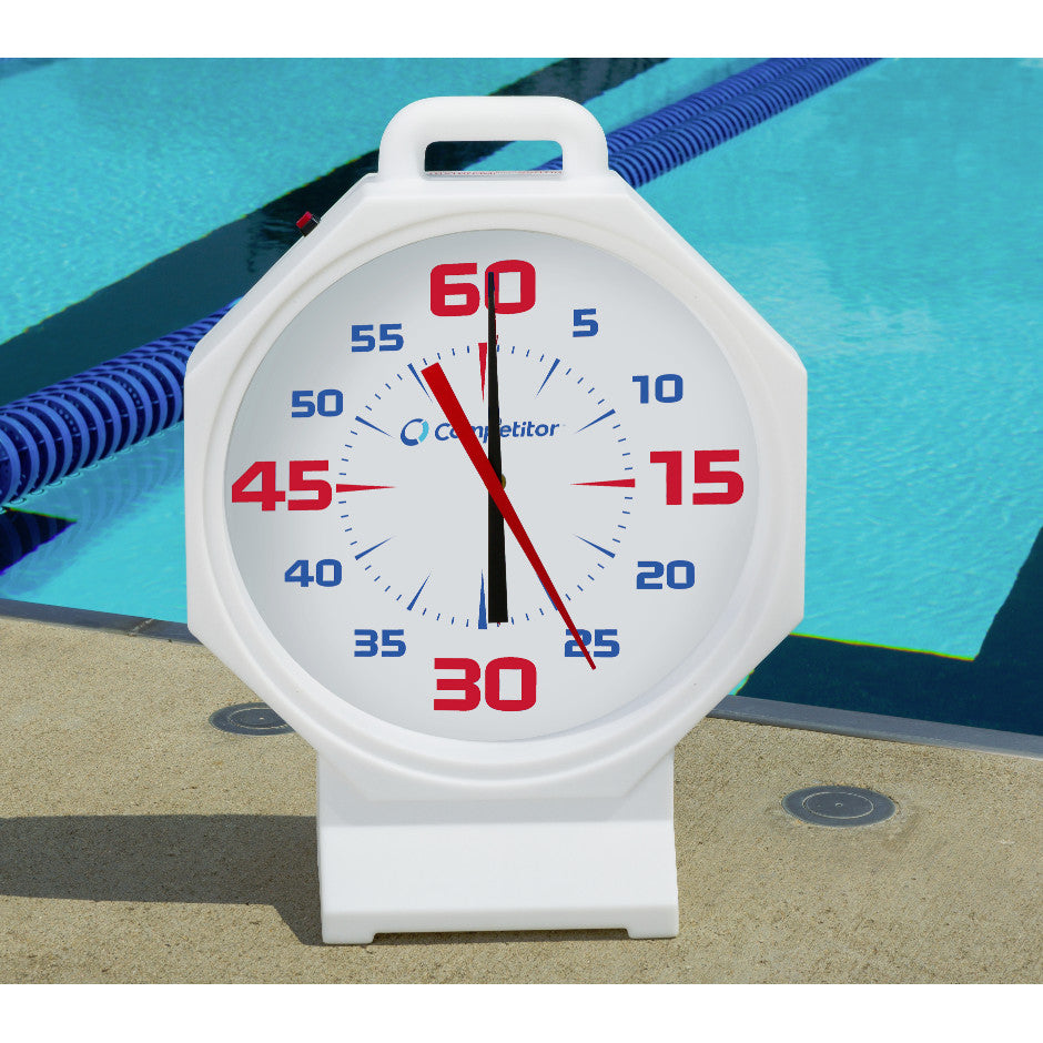 Competitor 15" Battery Pace Clock White/ White Face