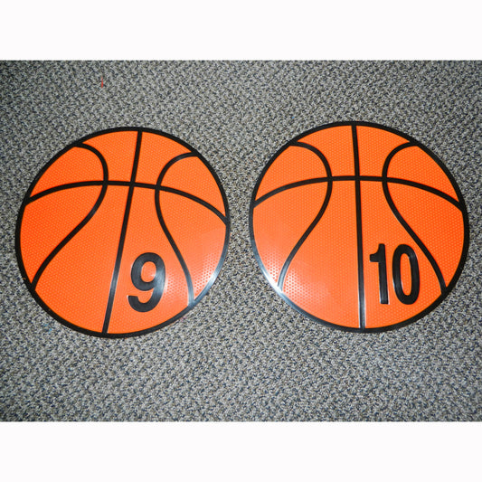 Creative Basketball Spot Markers Numbered 1-10