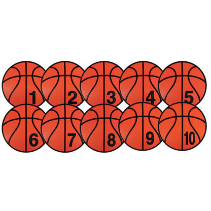 Creative Basketball Spot Markers Numbered 1-10