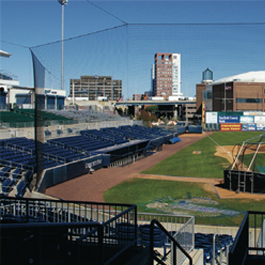 Custom Knotted Backstop Netting 1-3/4" Mesh, 2.5mm Cord, 3/8" Rope Border (Per Square Foot)