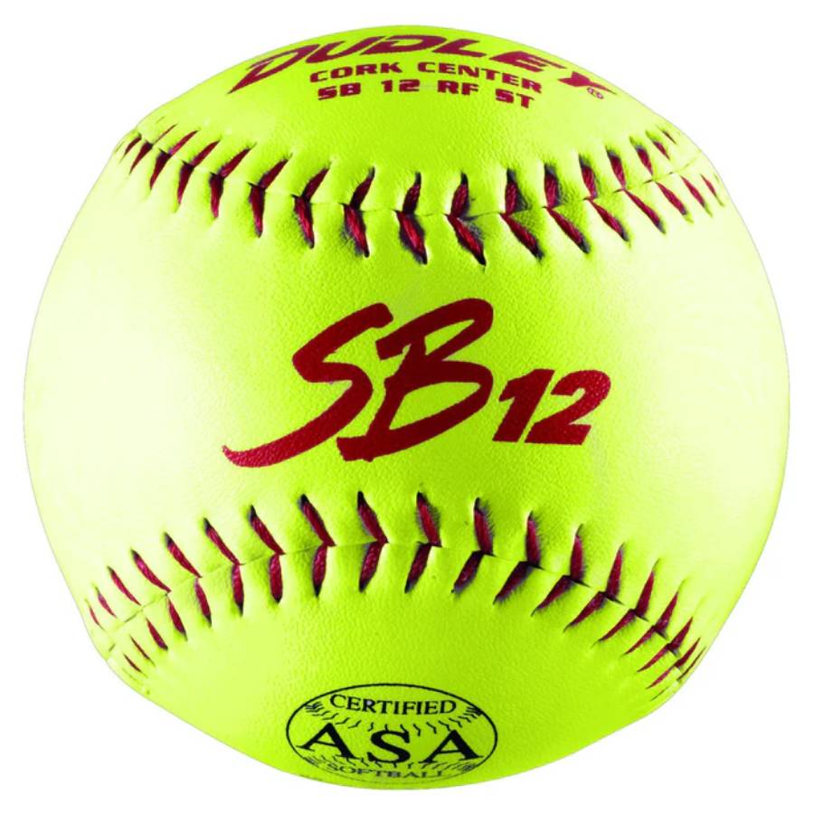Dudley SB12LRF 4A729Y Synthetic Leather .44 Cor USASB Slowpitch 12" Softballs (Dozen)