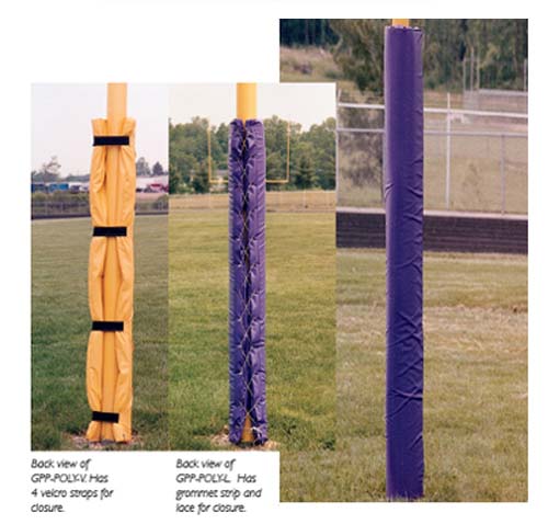 Economy Goal Post Pads Fits 4" Pole Lace Up / Black