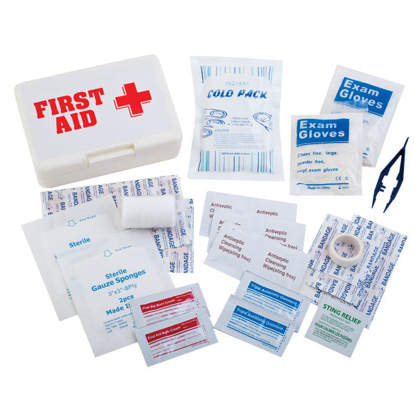 FIRST AID KIT WITH PLASTIC BOX