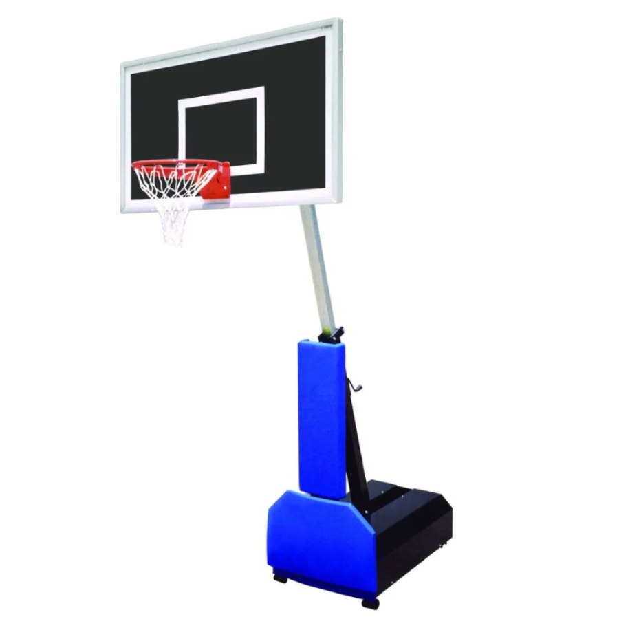 Fury Eclipse Portable Basketball System 36" x 60" Smoked Temp. Glass Backboard Gold