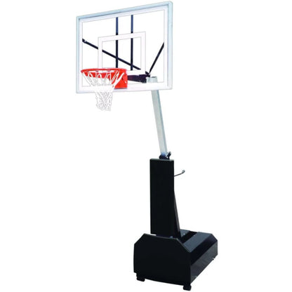 Fury Turbo Portable Basketball System 36" x 54" Temp. Glass Backboard Gold
