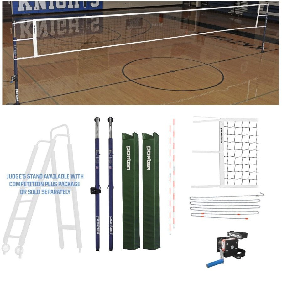 Porter Powr-Steel Standard Competition Volleyball 3" Package