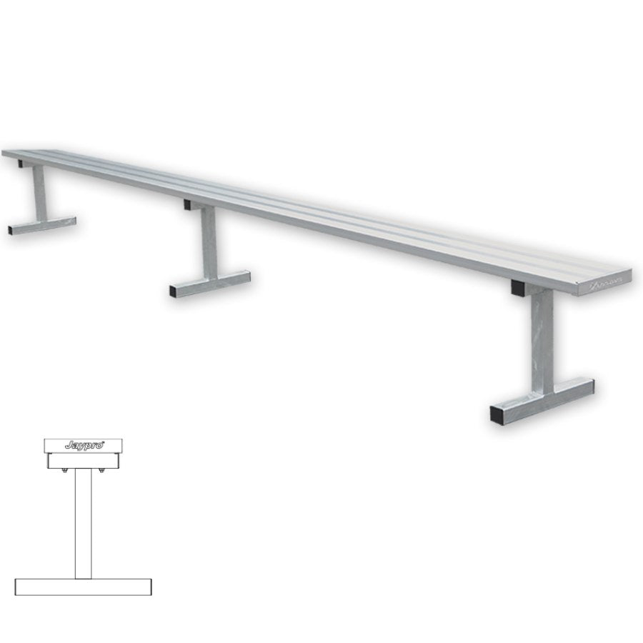 Jaypro Portable Galvanized Players Bench W/out Back 15'