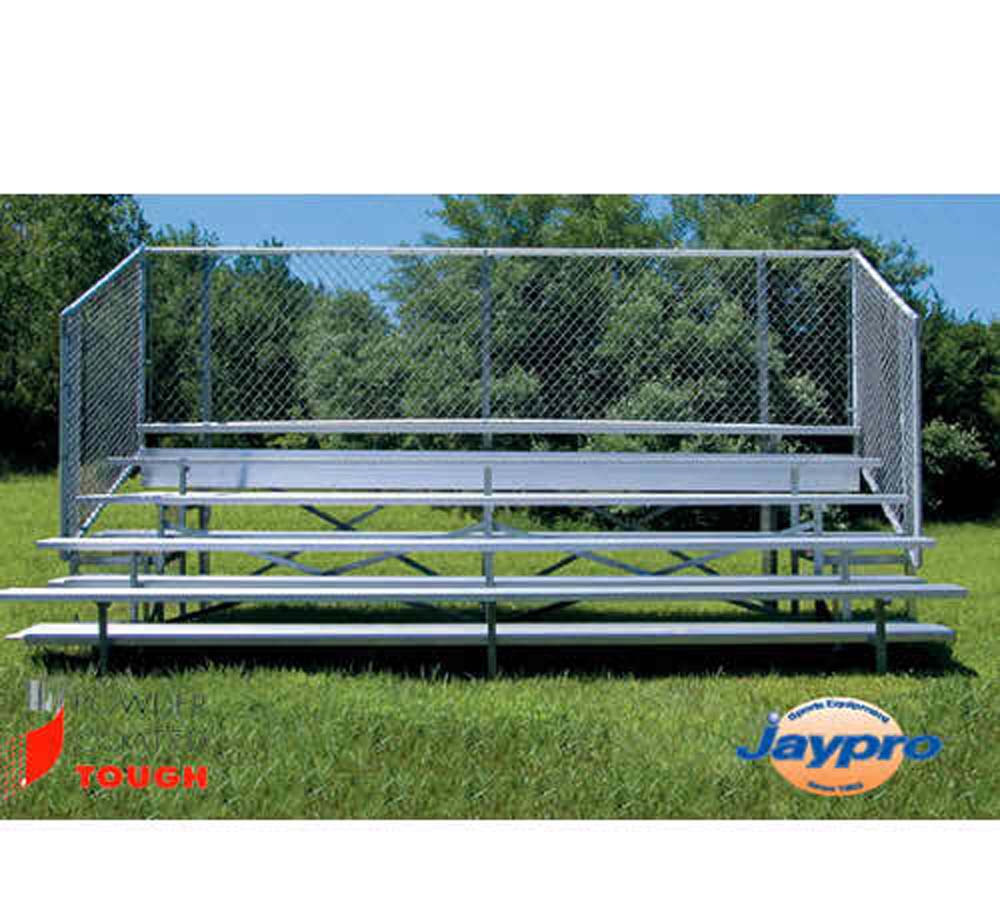 Jaypro 5 Row Bleachers With ChainLink Morley Athletic Supply Co Inc