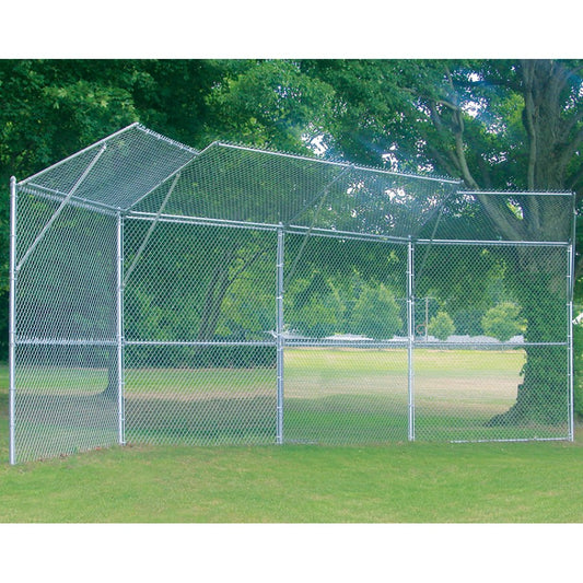 Jaypro Baseball/Softball Backstop Permanent 4 Panel 2 Center Overhang 2 Wing Overhang Fence