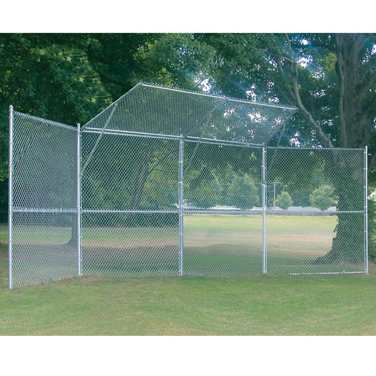 Jaypro Baseball/Softball Backstop Permanent 4 Panel 2 Center Overhang Fence