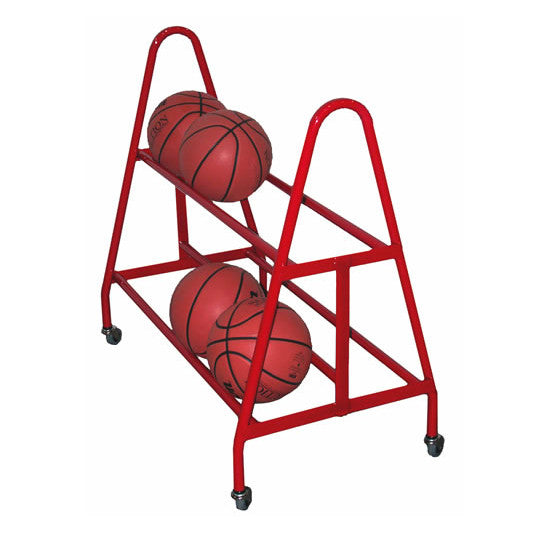 Jaypro Deluxe Basketball Carriers W/ Lifetime Warranty 18 Ball Carrier / Red
