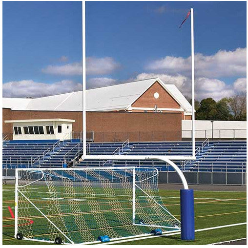 Jaypro Economical Steel Football Goal Posts (Pair) White