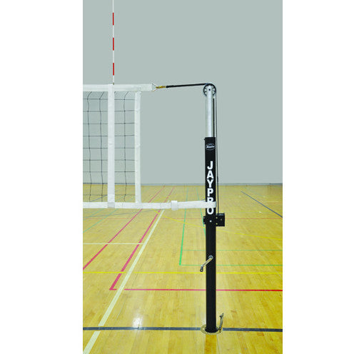 Jaypro 3 1/2" Powerlite International Volleyball System & Uprights Volleyball System / Black