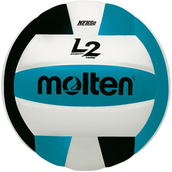 Molten IVU L2 Series Micro-Fiber Composite Leather NFHS Volleyball Black / Aqua