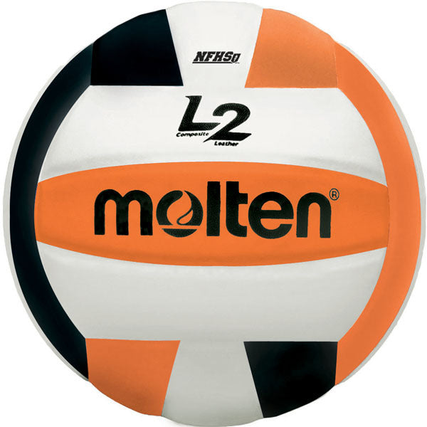 Molten IVU L2 Series Micro-Fiber Composite Leather NFHS Volleyball Black / Orange