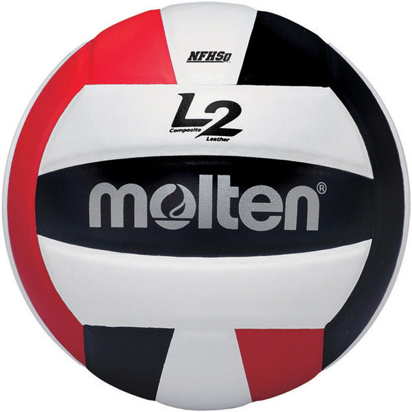 Molten IVU L2 Series Micro-Fiber Composite Leather NFHS Volleyball Black / Red