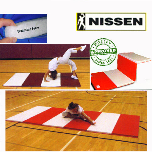 Nissen Envirosafe Flex Firm Folding Tumbling Mat 2" Thick With Velcro On All Sides - 2' Folds