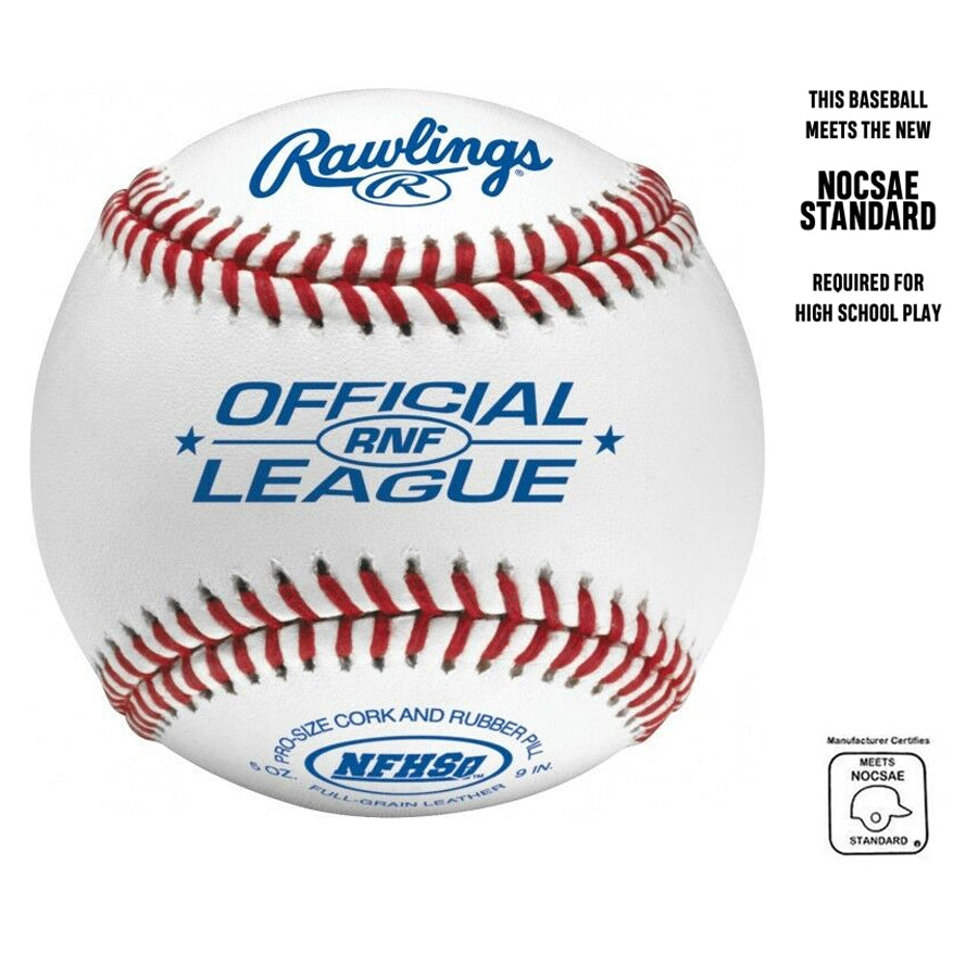 NOCSAE STAMPED Rawlings RNF High School Practice Baseballs (Dozen)