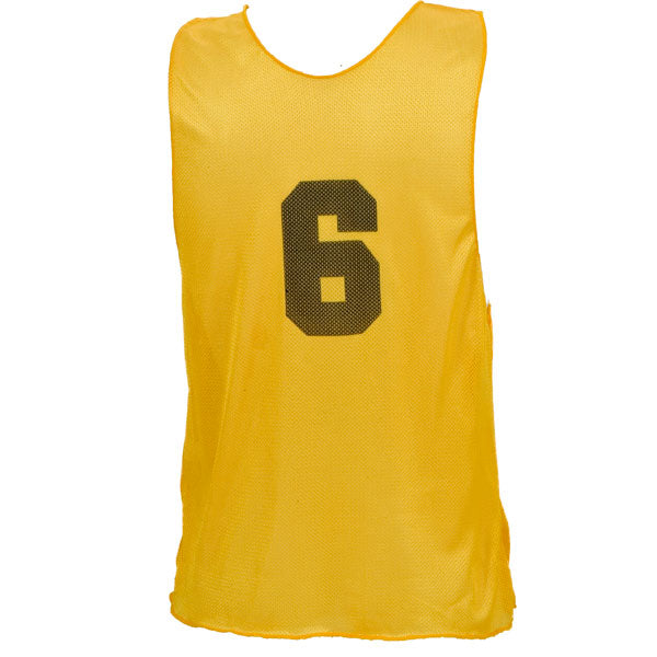 Micro Mesh Numbered Soccer Pinnies (Dozen) Gold / Adult