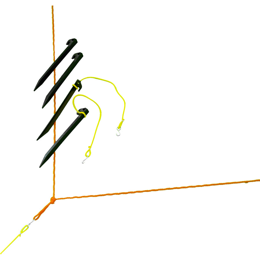 Orange Rope Volleyball Boundary Marker Set