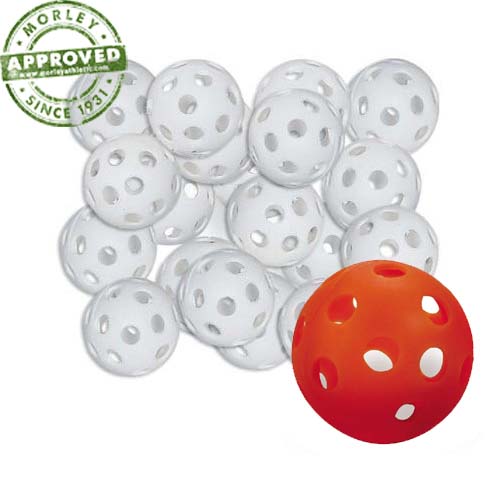 Perforated Hollow Plastic Golf Ball Size Training Balls White