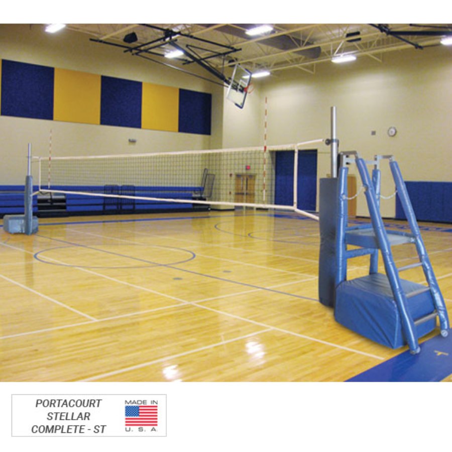 PortaCourt Stellar Freestanding Portable Recreational Volleyball System MA50051 PortaCourt Stellar Complete / Royal Blue