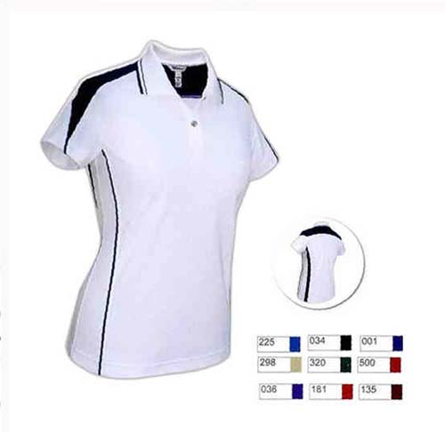 Pro Celebrity Contender Ladies Polo Shirt White/Navy / X-Small