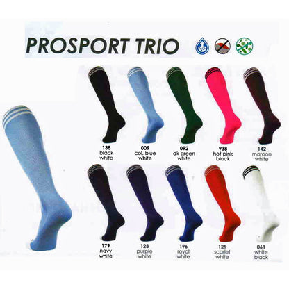 ProSport Striped Over The Calf Sock X-Small / 138 - Black/White