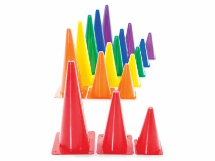 Plastic Rainbow Cone Set 6" PLASTIC RAINBOW CONE SET OF 6